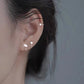 Half Hoop Earrings for Women Lightweight Sterling Silver Stud Earrings for Party Daily Life