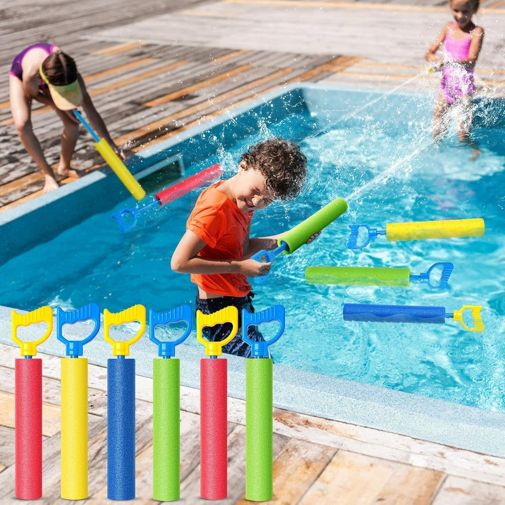 4Pcs Water Gun Foam Water Squirt Shooter Gun Pool Game Summer Fun Water Blaster