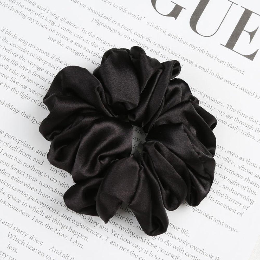 6Pcs Satin Scrunchies for Women Large Hair Scrunchy Thick Elastic Hair Ties Hair Bands Ponytail Holders