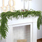 Christmas Norfolk Pine Garland Greenery Garland for Home Decor Fireplace