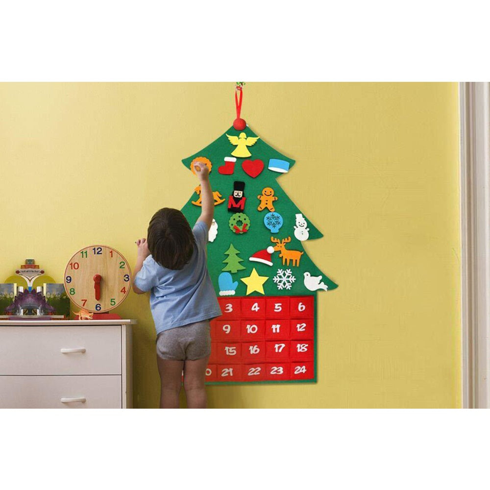 DIY Felt Christmas Tree Calendar Xmas Decoration