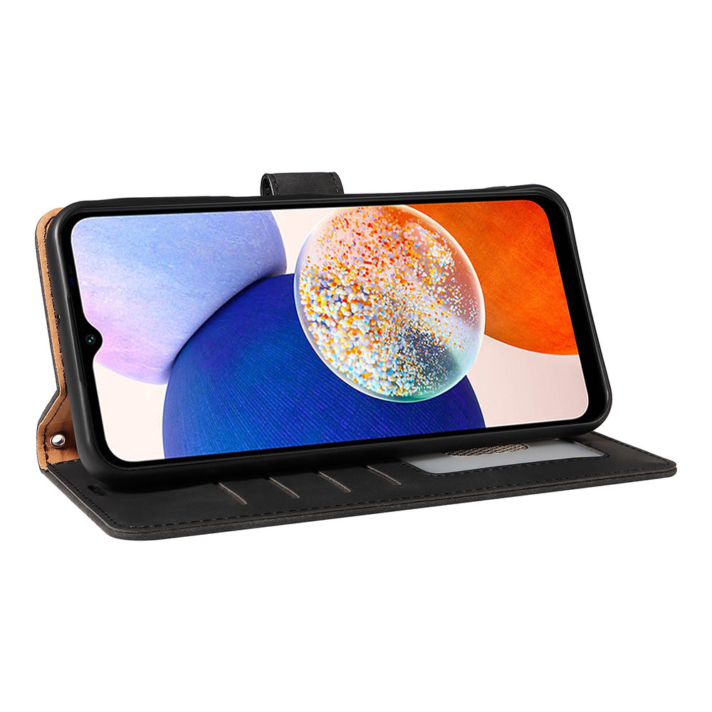 RFID Protective Flip Wallet Case Compatible with Samsung A17 A37 and A57-Black