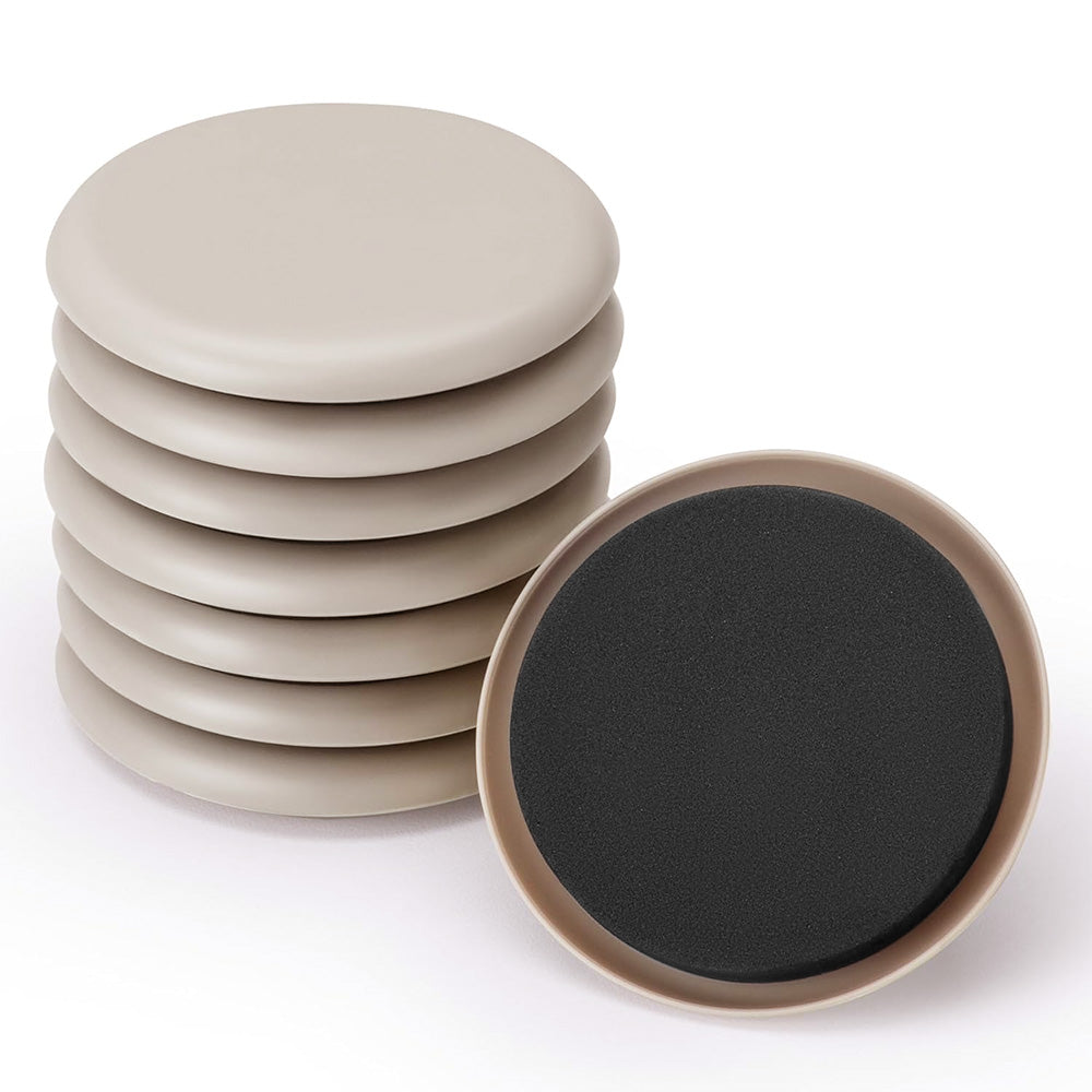 8 Piece Furniture Sliders Reusable Pads for Hardwood Floors and Carpet