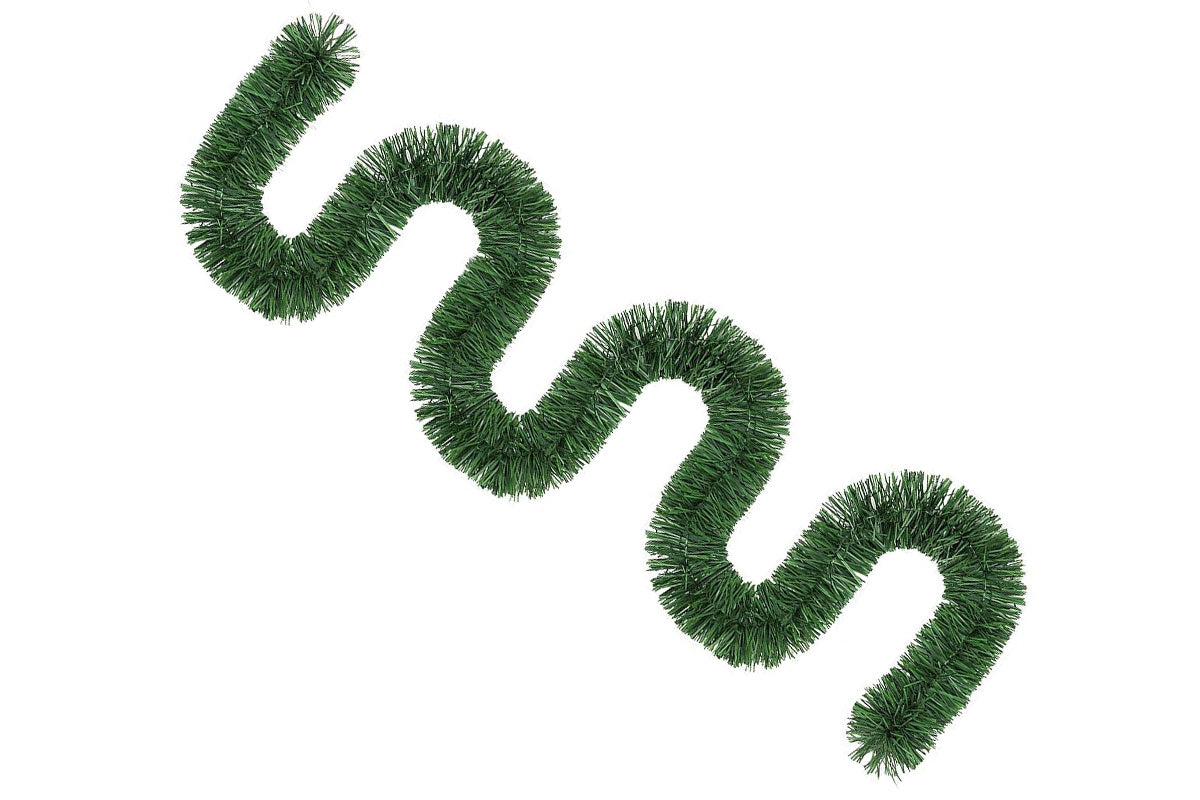 15 m Green Christmas Tinsel Garland for Holiday Party and Home Decoration
