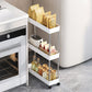 Slim Rolling Storage Cart Bathroom Shelves Organizer for Kitchen Laundry