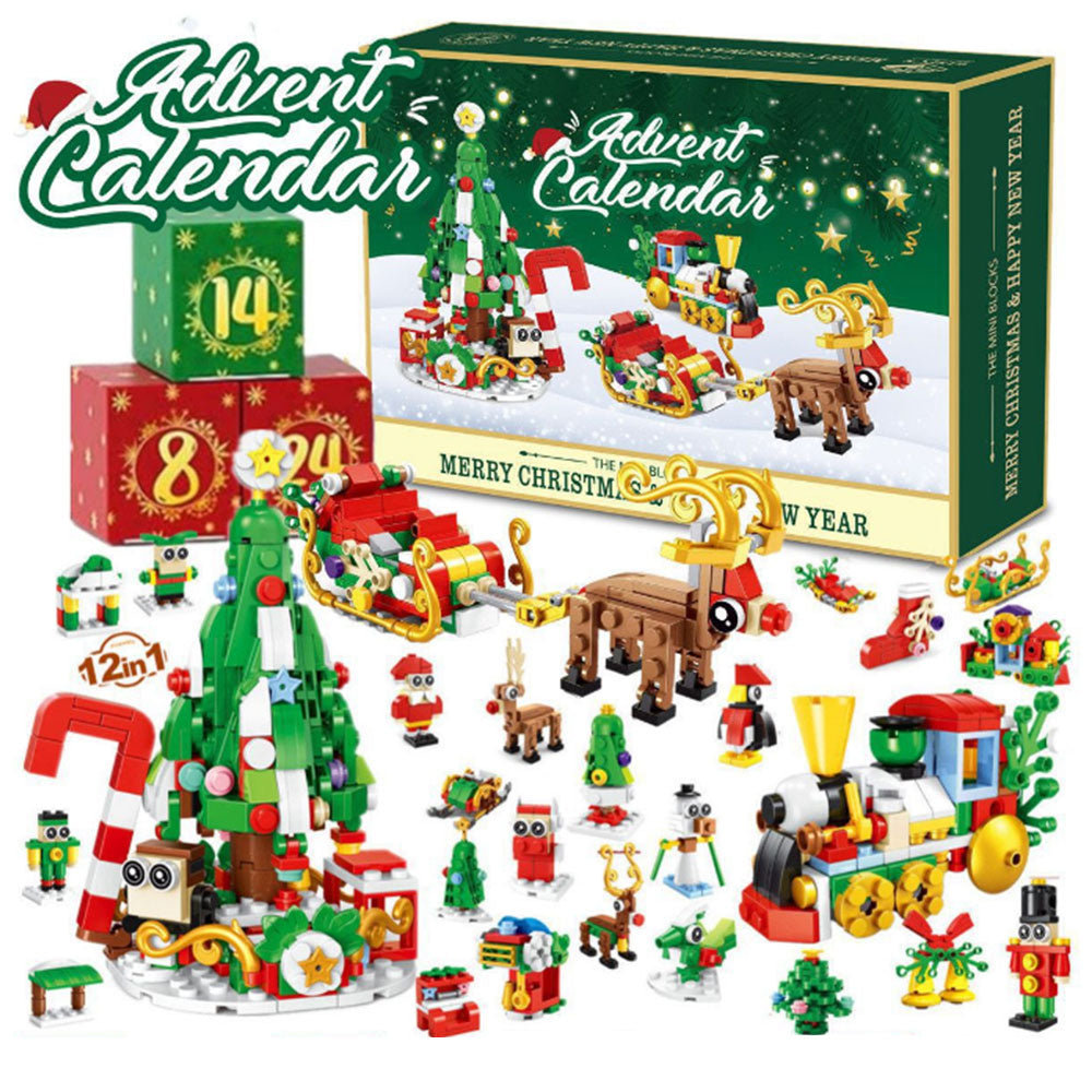 Advent Calendar Christmas Building Block 24 Days Countdown Surprise Box