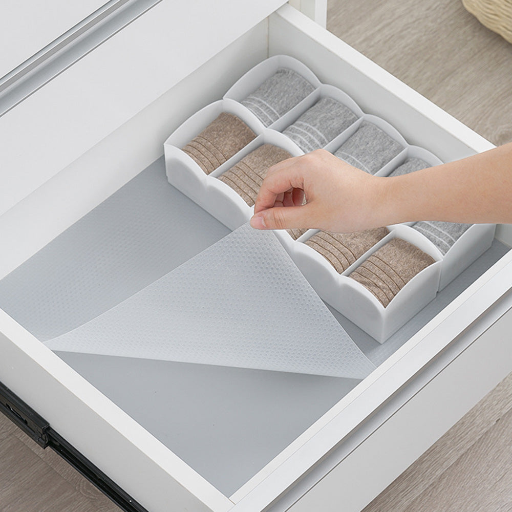 Thick EVA Drawer Liner 30x300cm with Slip Resistant Dots and Heat Resistance-Transparent
