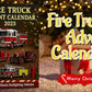 24-Days of 2D Flat Acrylic Fire Truck Christmas Advent Calendar