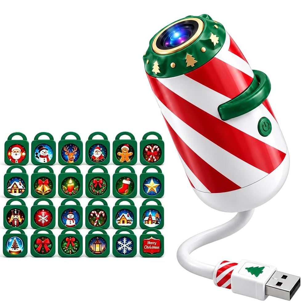 USB Christmas Projection Light with Assorted Lenses for Ceiling Decoration
