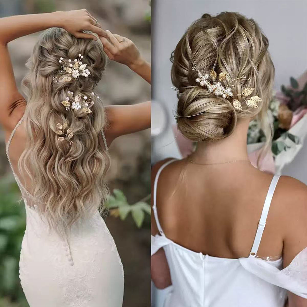 4Pcs Alloy Bride Hair Combs Handmade Headpiece Wedding Hair Accessories