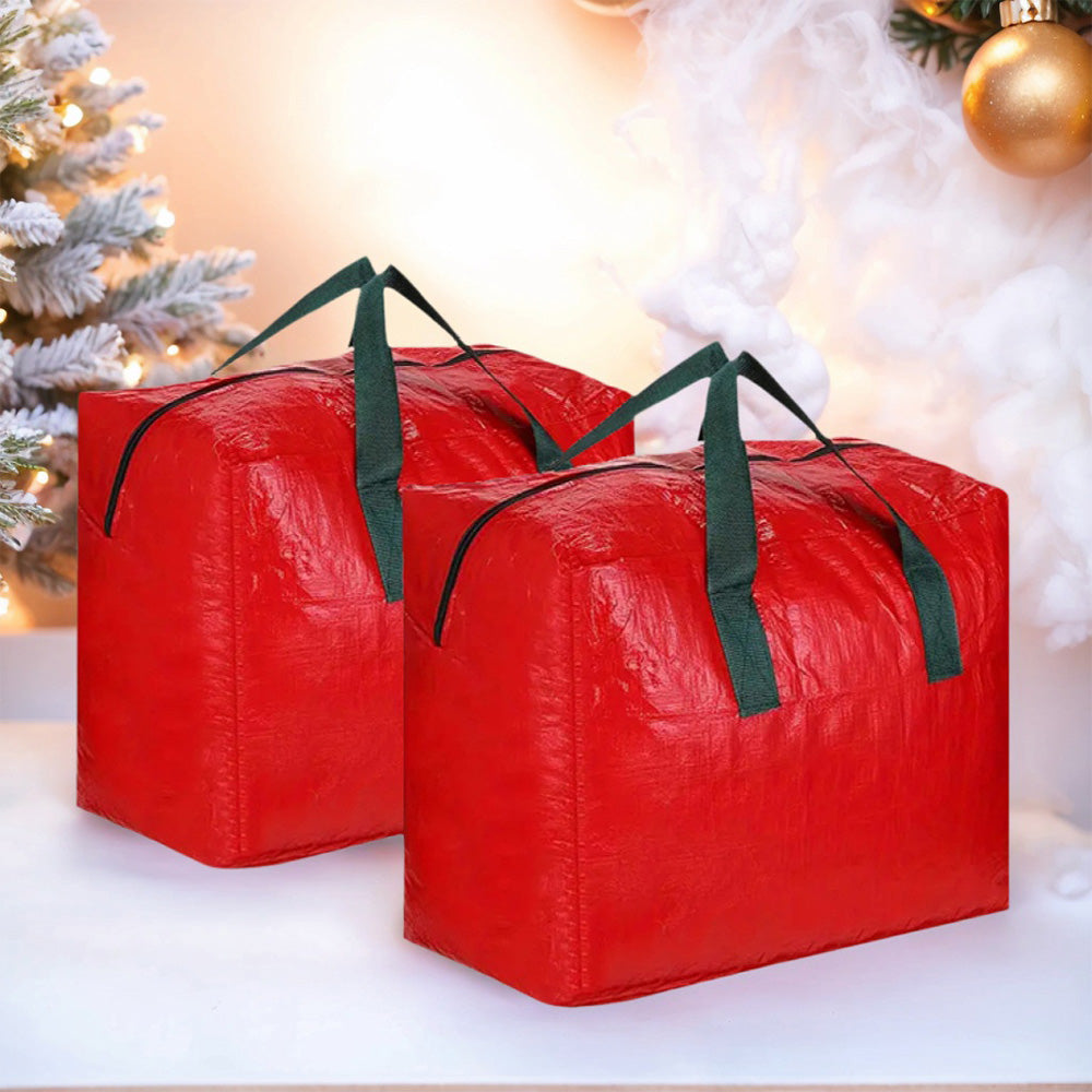 3pcs Large Christmas Tree Storage Bags PE Water-Resistant with Reinforced Handles and Zipper