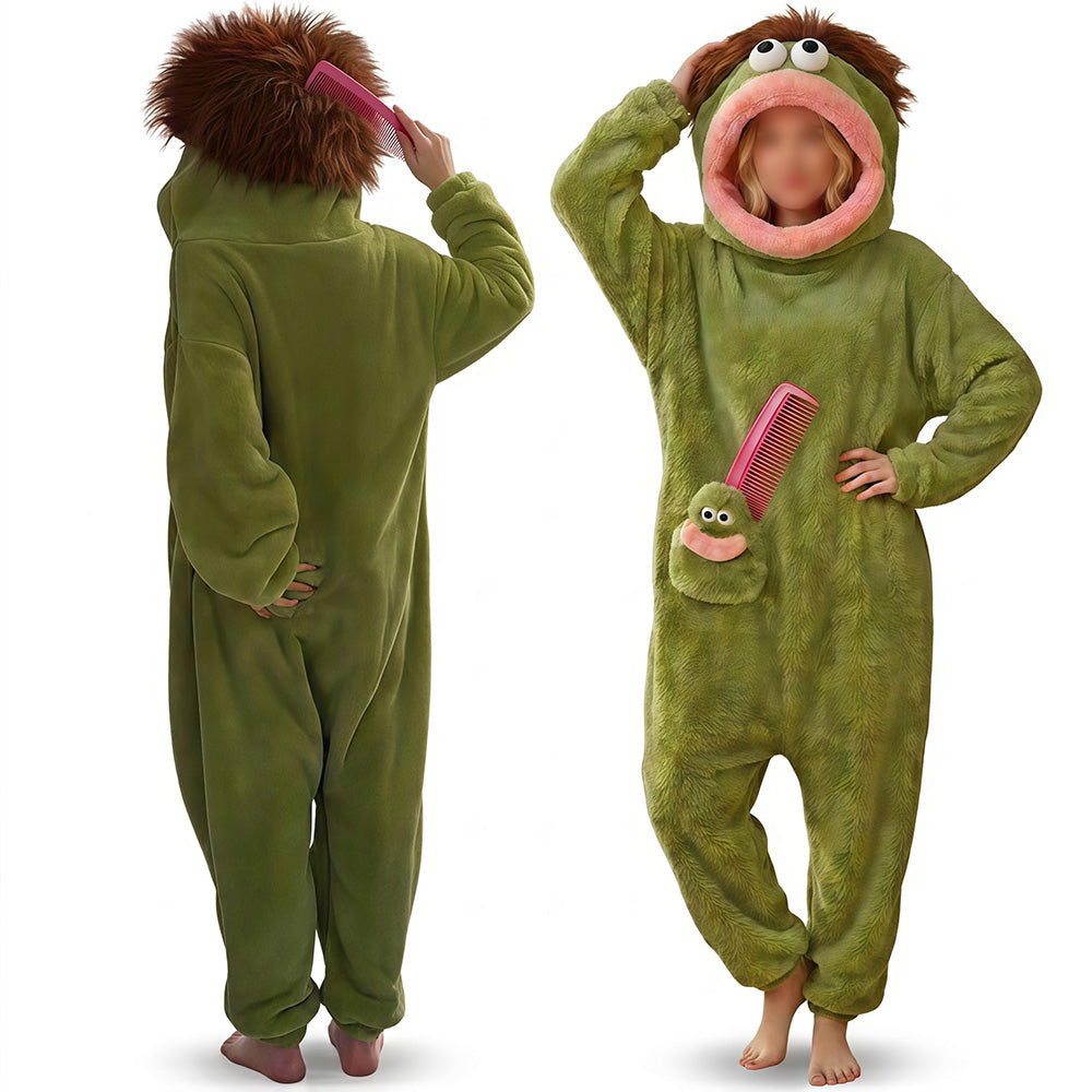 Monster Onesie Big Mouth Monster Onesie Soft Plush Loungewear for Sleeping-Style 1