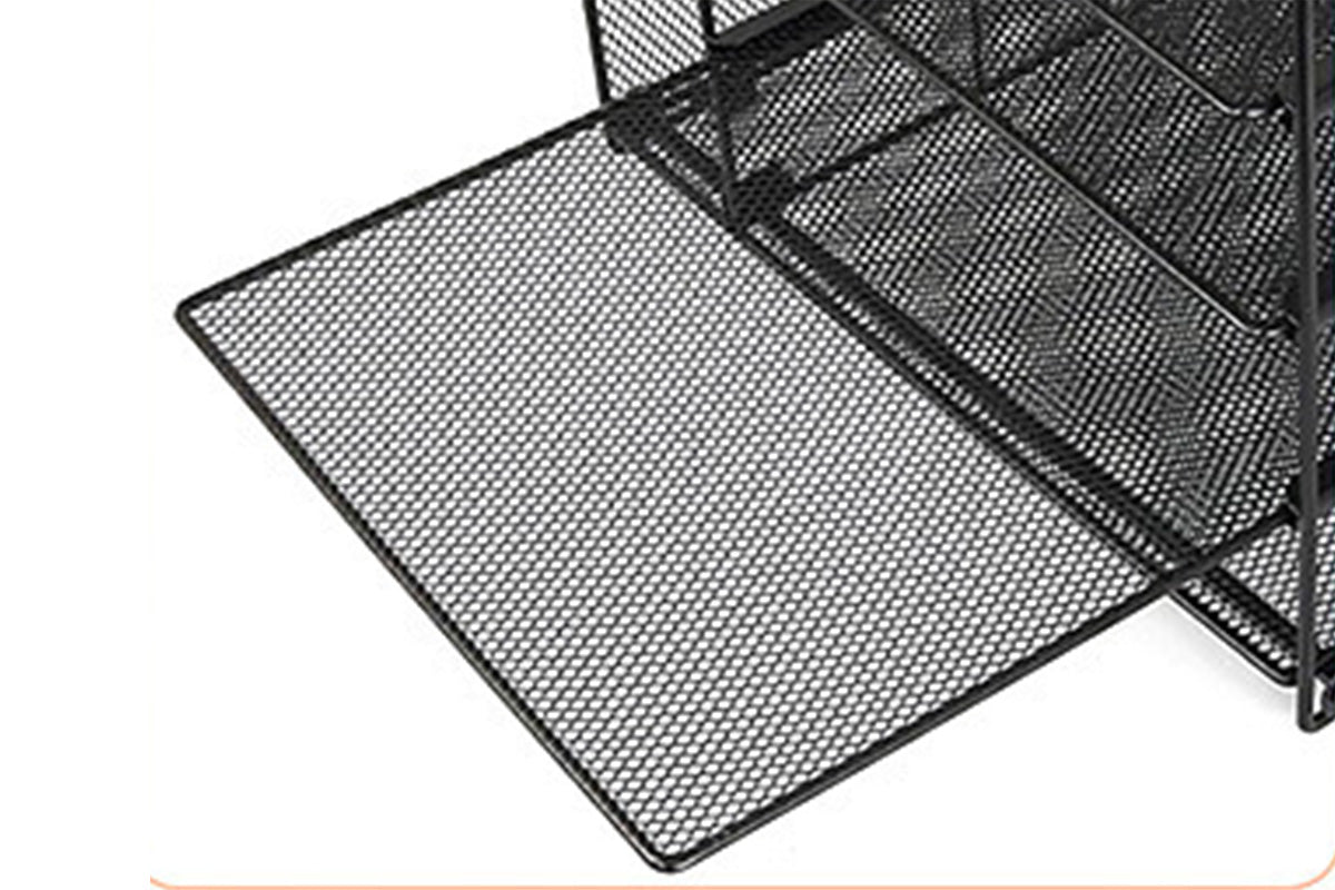 Metal File Organizer Rack Desktop Storage Shelf for Office Home