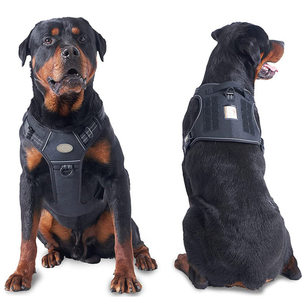 Tactical Dog Harness with Handle Reflective No Pull Military Working Vest