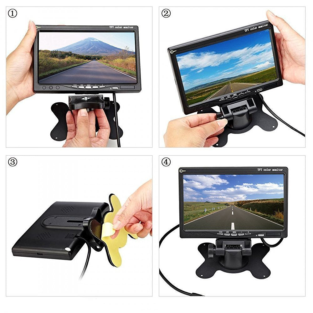 7-Inch Dual-Lens Bus Backup Camera System with Night Vision
