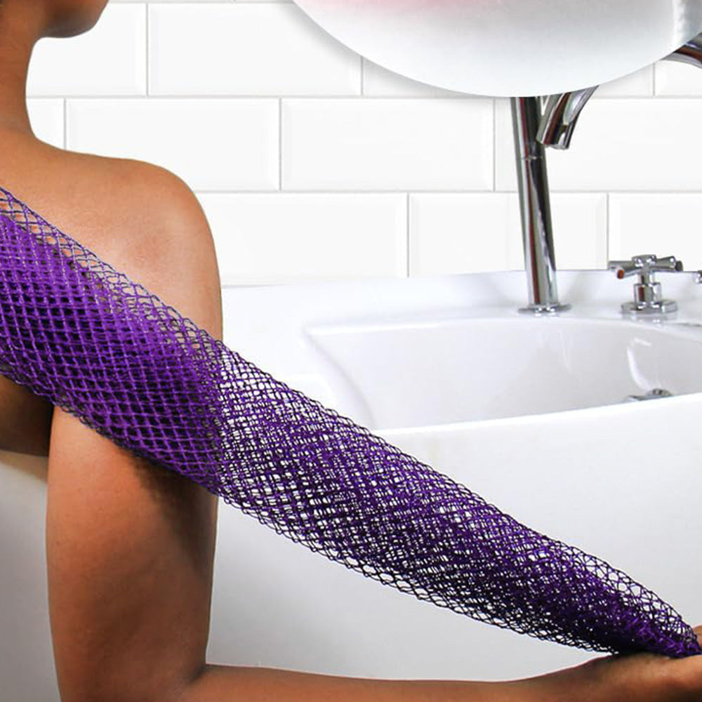 2PCS African Net Sponge Body Scrubber for Exfoliating and Bathing