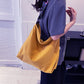 Large Capacity Corduroy Tote Bag with Adjustable Strap for Women