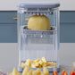 Vegetable Chopper with 4 Interchangeable Blades Press-Type Food Cutter with Container for Dicing