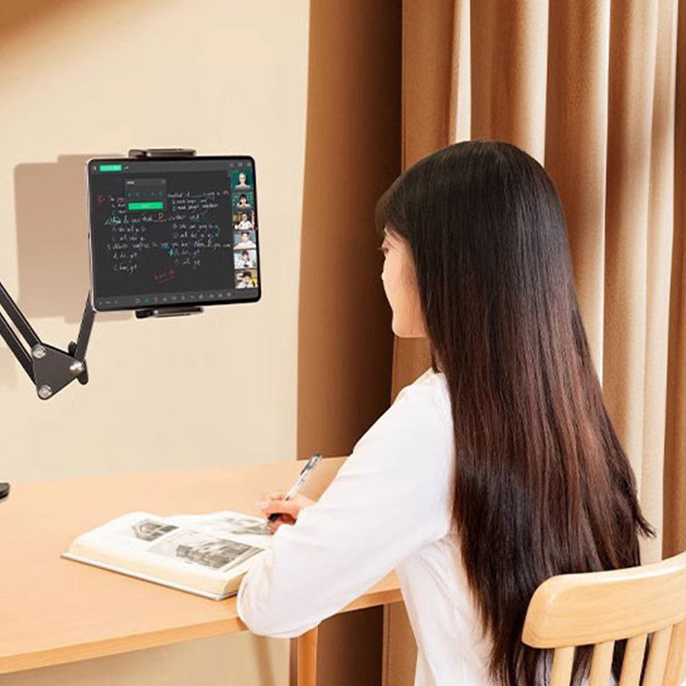 Adjustable Phone Tablet Holder Stand for 4–11 Inch Devices Desktop and Clamp Mount