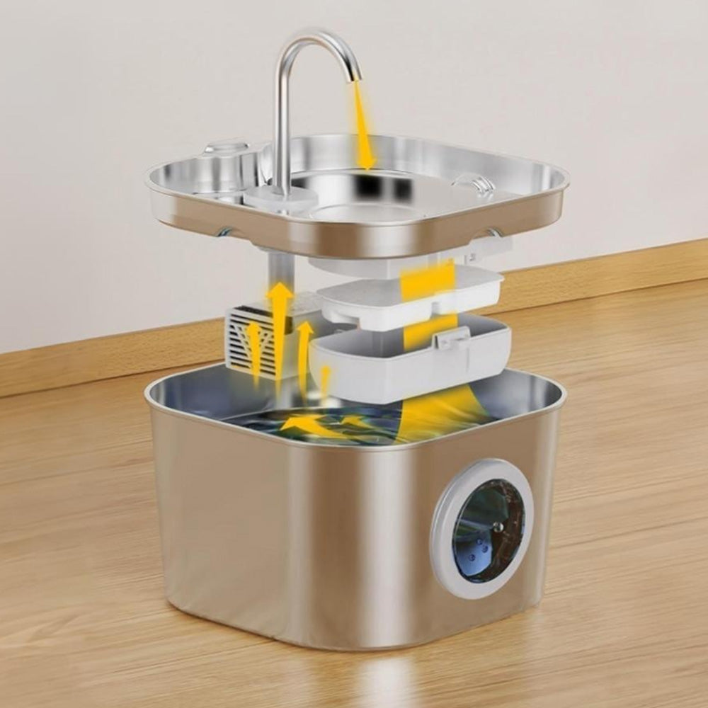 Electronic Automatic Pet Water Fountain USB 2.2L for Cats and Small Animals