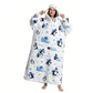 Extra Long Hoodie Wearable Blanket With Big Pocket for Adults