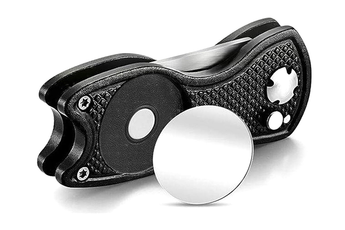 2PCS Golf Divot Repair Tool Putt Alignment Ball Marker Pop-up Fork Tine