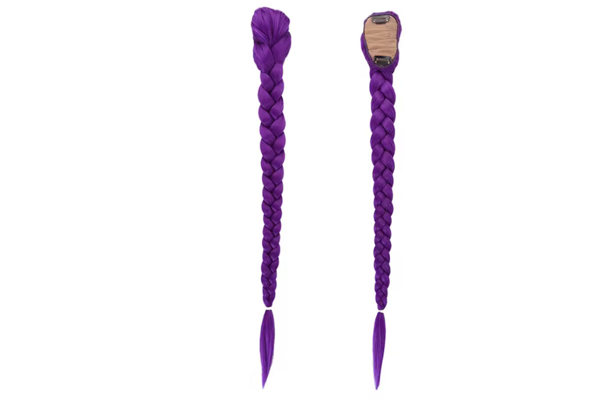 Long Purple Braided Ponytail Hair Extension