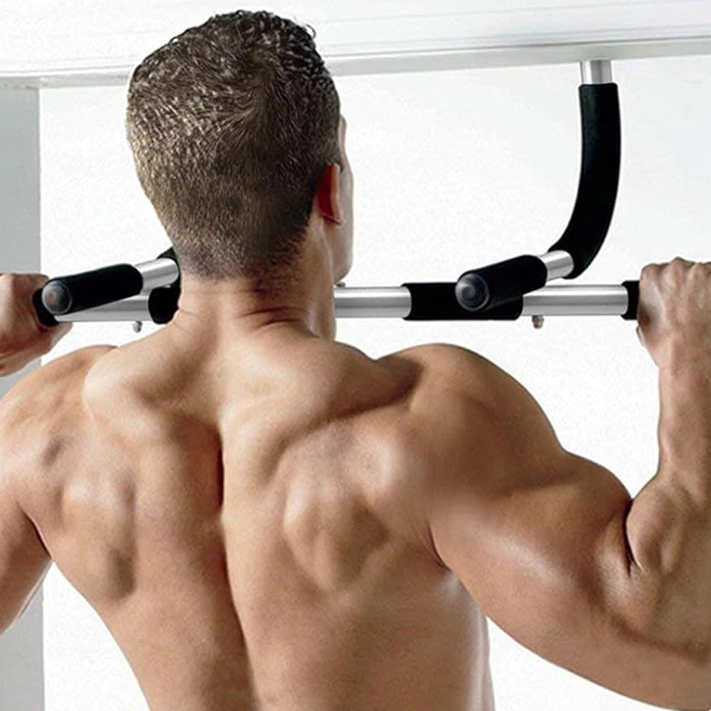 Doorway Pull Up Bar No Drill Home Gym Equipment for Chin Ups and Arm Training