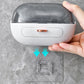 2pcs Soap Dish with Drip Tray Self-Adhesive Wall-Mounted Drain Tray Bar Soap Holder