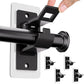 Curtain Rod Brackets Self Adhesive No Drill Transparent Invisible Holders for Curtains Towels