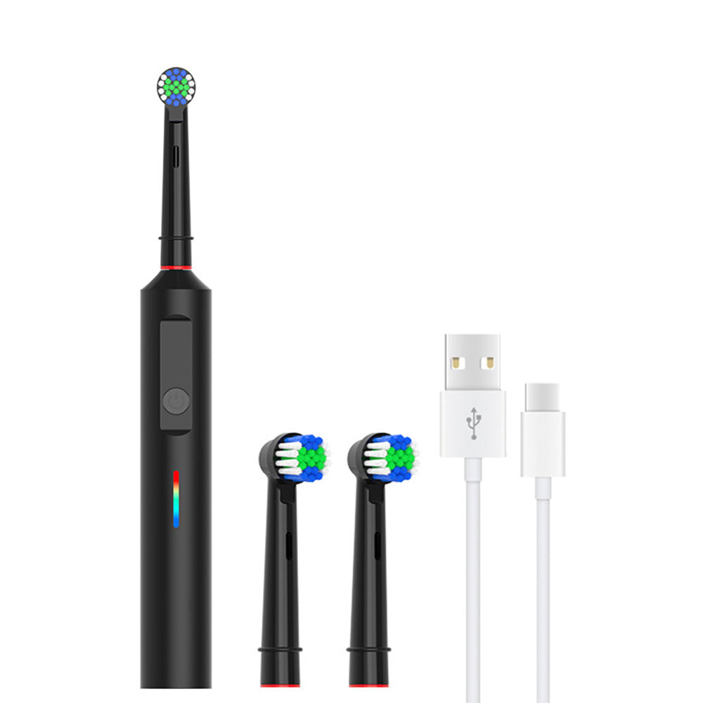 Rotating Electric Toothbrush 3Modes with Travel Case and 2 Brush Heads