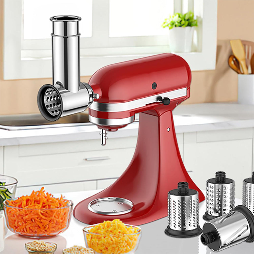 Compatible Slicer Shredder and Juicer Attachments Set for KitchenAid Stand Mixers