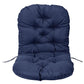 Solid Twill Swivel Rocker Chair Cushion High Back Water Resistant Pad-Navy