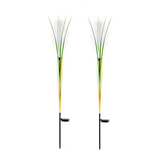 2Pcs Reed Solar Lights Outdoor LED Waterproof Garden Stake Lights