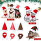 6-Pieces Pet Cat Dog Christmas Hat with Scarf Pet Christmas Costume Outfit Set