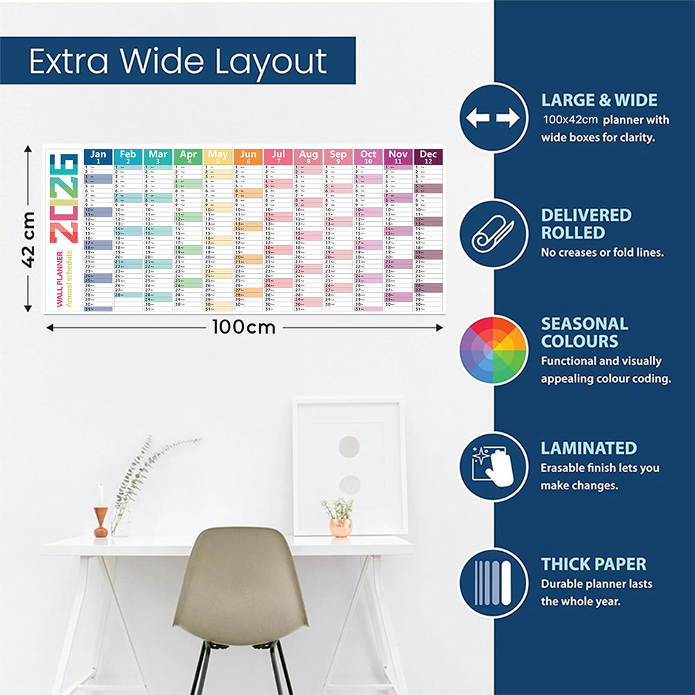 2026 Wall Calendar Large Poster Hanging Calendar School Office Supplies Daily Planner