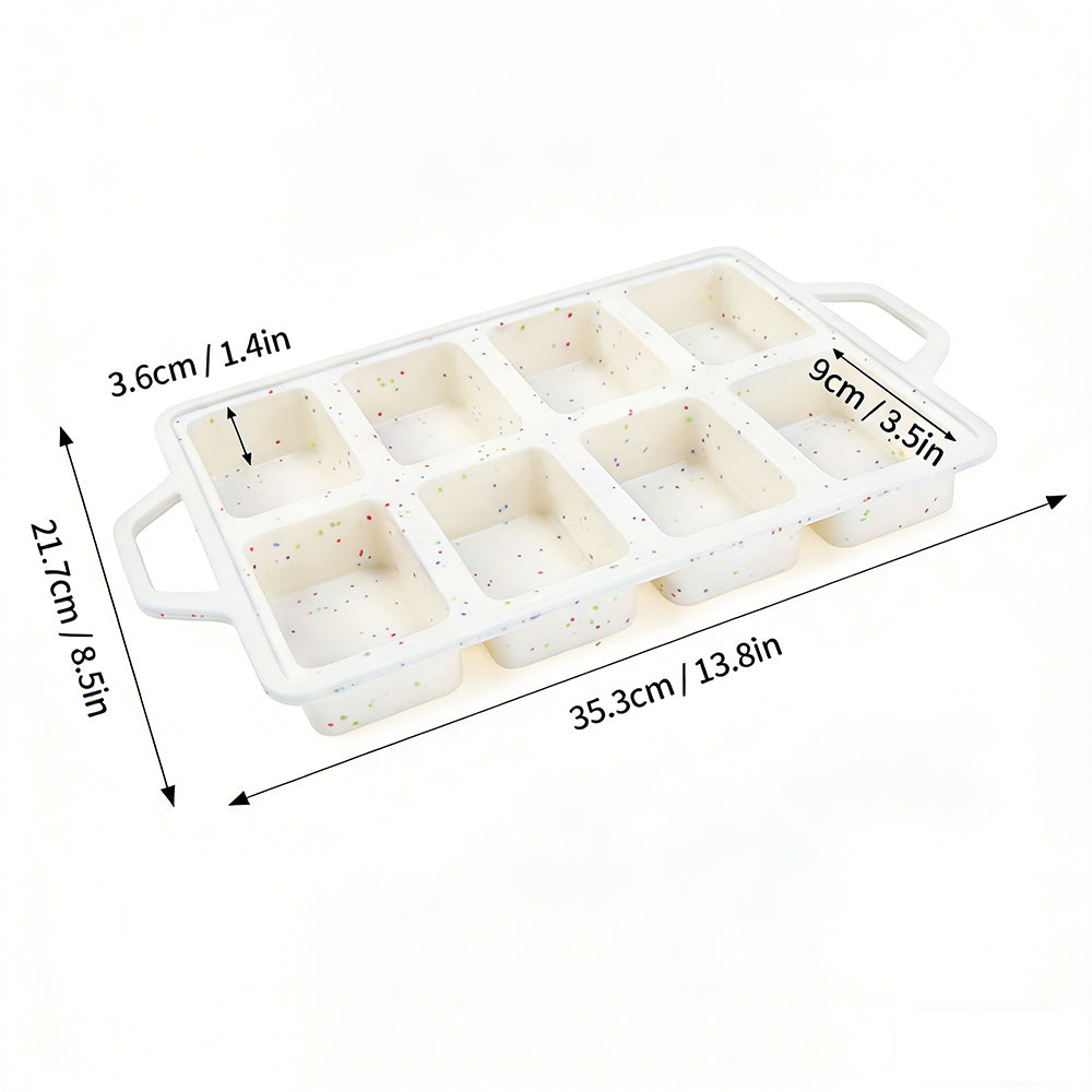 Silicone Muffin Pan 8 Cup  with Stainless Steel Frame