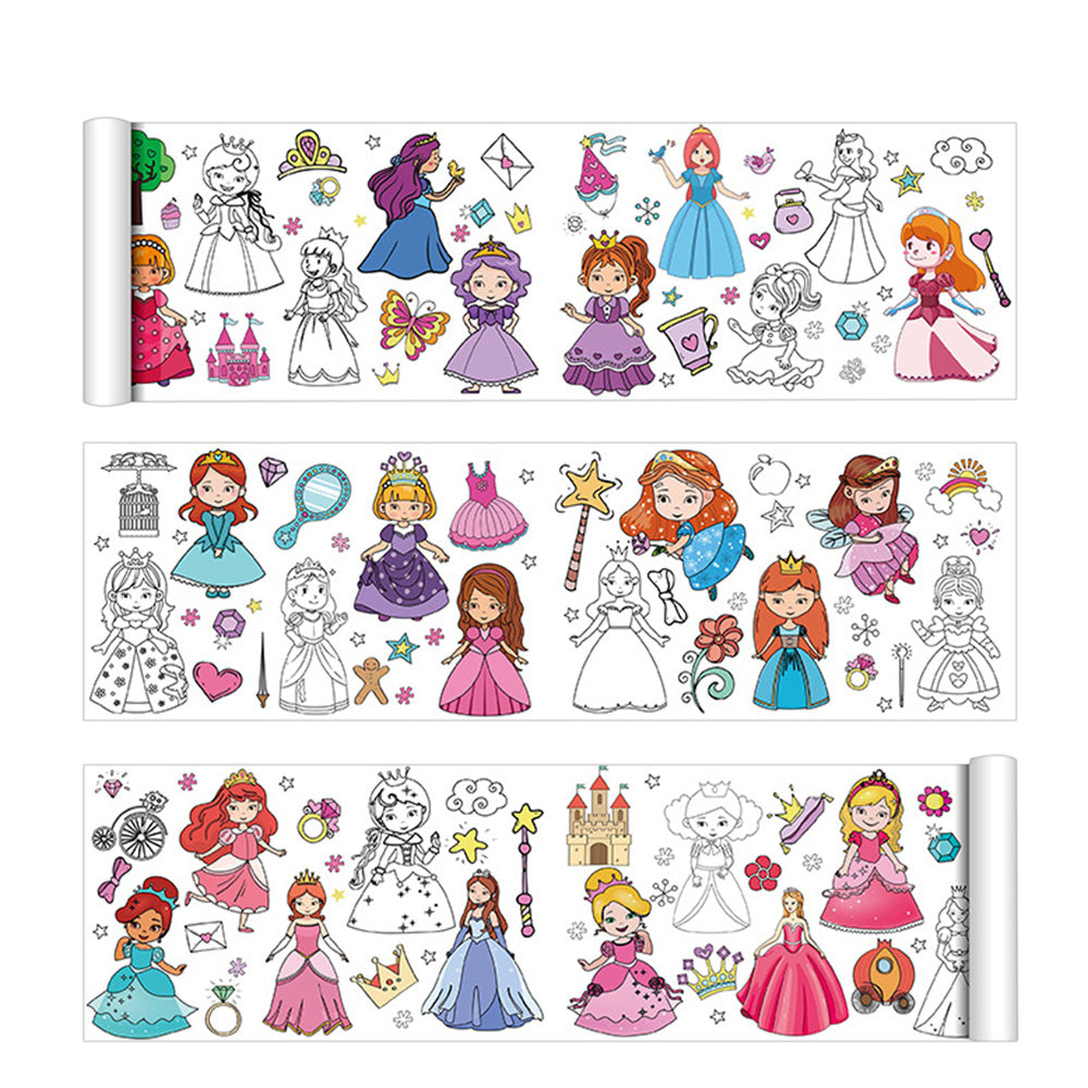 4 Large Coloring Paper Scroll Rolls Drawing Set 30x300cm for Little Ones