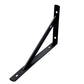2Pcs Mild Steel Shelf Bracket Reinforced Heavy Duty Floating Shelves-Black