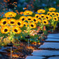 2 Pcs Solar Sunflower Lights for Outdoor Garden Patio Lawn Waterproof