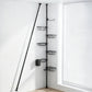 6 Tier Telescopic Shower Caddy Corner Carbon Steel Corner Shelf for Bathroom Kitchen