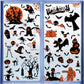 18 Sheets Halloween Window Sticker Window Static Cling Decal Bat Spider Decoration