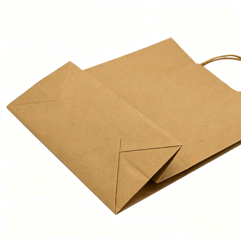 50 Pack Brown Kraft Paper Gift Shopping Bags with Handles for DIY