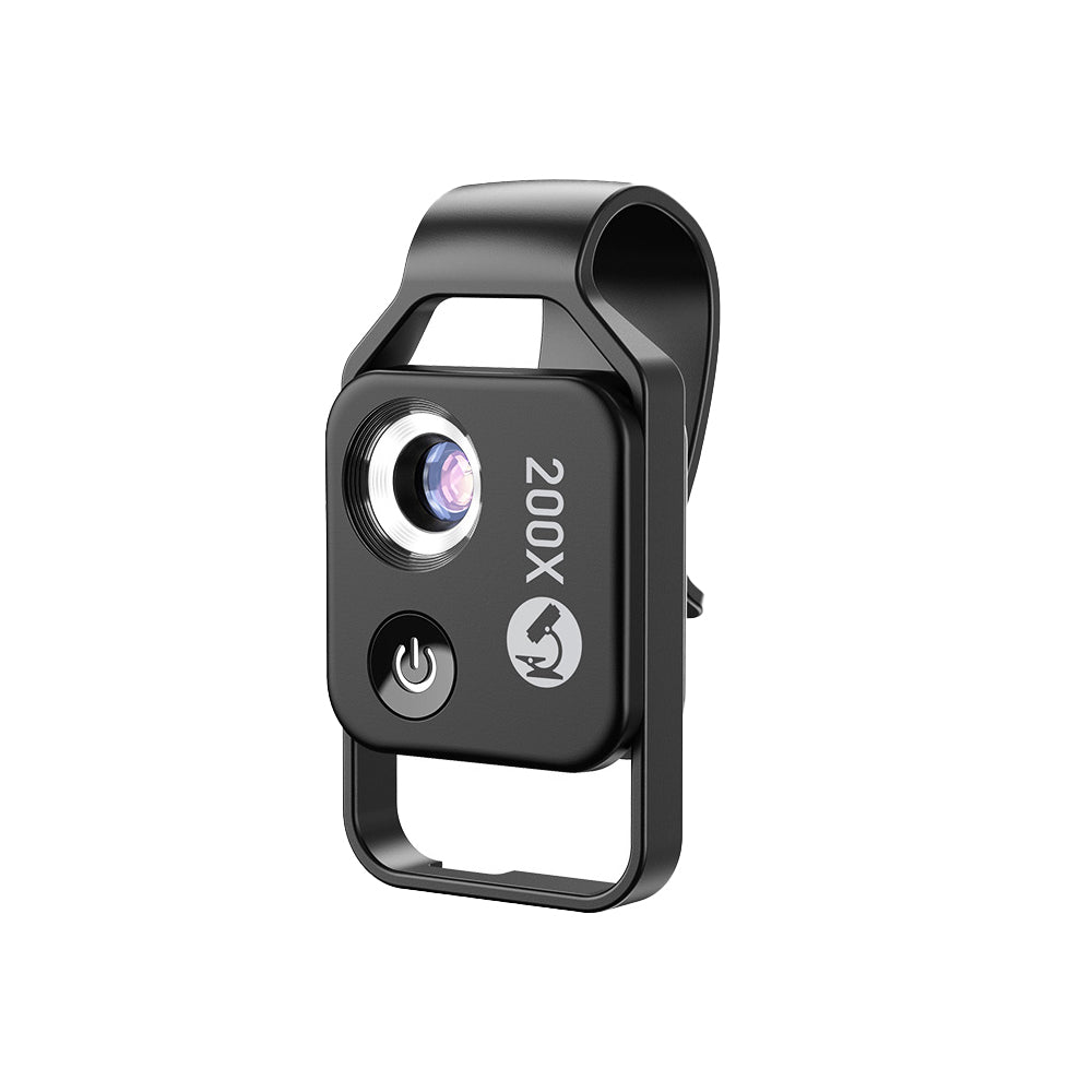 200X Phone Mini Pocket Microscope with CPL Handheld Lens and LED Light