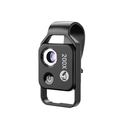 200X Phone Mini Pocket Microscope with CPL Handheld Lens and LED Light