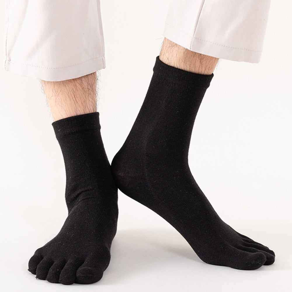 5 Pack Mens Breathable Five Toe Socks