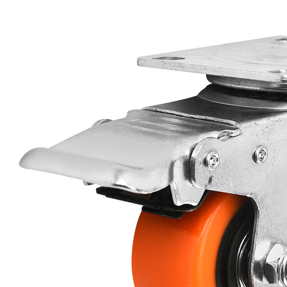 4 PCS Swivel Caster Wheels with Brake Castor Wheels for Cart Furniture