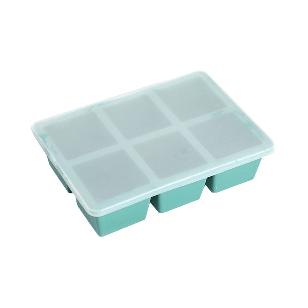 6-Grid Silicone Ice Cube Tray Large Square Ice Cube Mold