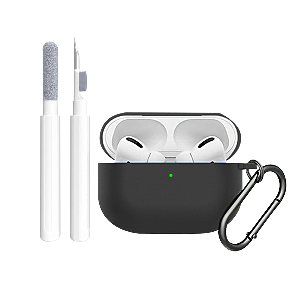 Silicone Case Cover Compatible with AirPods Pro with Cleaner kit  and Keychain