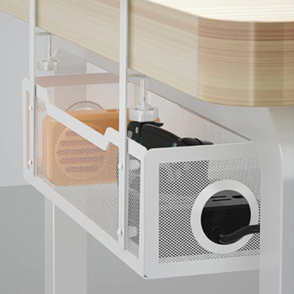 Iron Mesh Under Desk Cable Management Tray No Drill With Clamp Mount